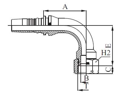 HEMBRA JIC SAE  90º M42592